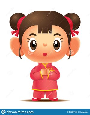 une-petite-fille-mignonne-en-caricature-vêtue-de-fromage-chinois-traditionnel-souhaite-bonne-nouvelle-année-chinoise-portant-du-158857588.jpg